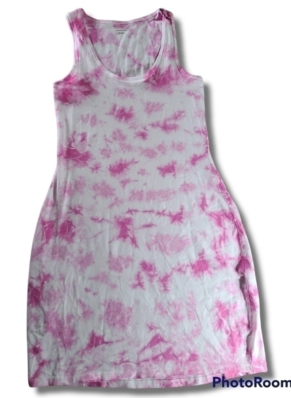 𝅺KENDALL & Kylie White Pink Tie-Dye Bodycon Dress - Picture 1 of 3